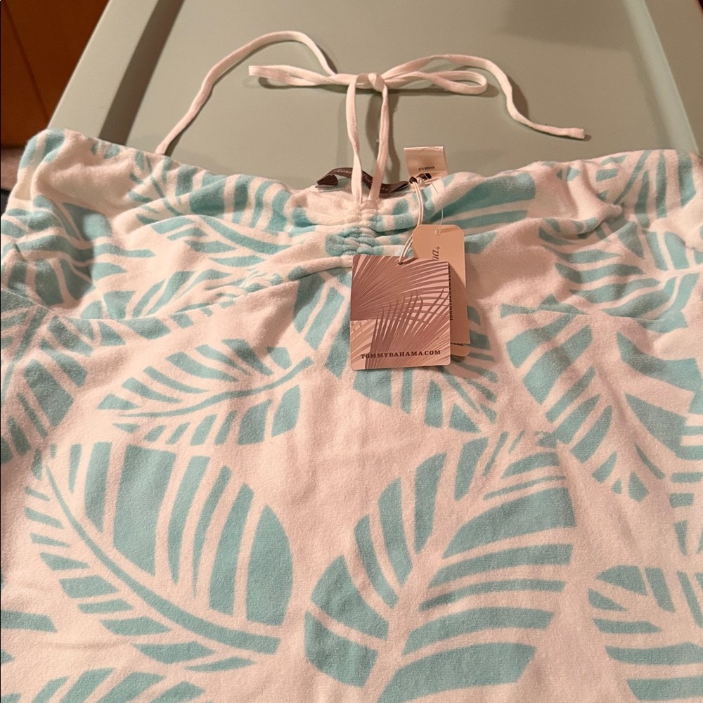NWT Tommy Bahama Zuma Leaf Halter Dress - Picture 7 of 8